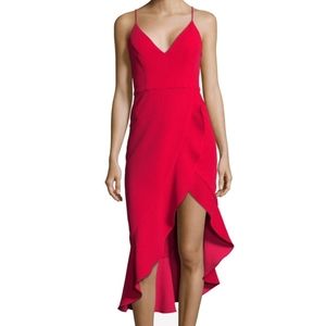 NWT Xscape Red Ruffle Party Dress Size 14